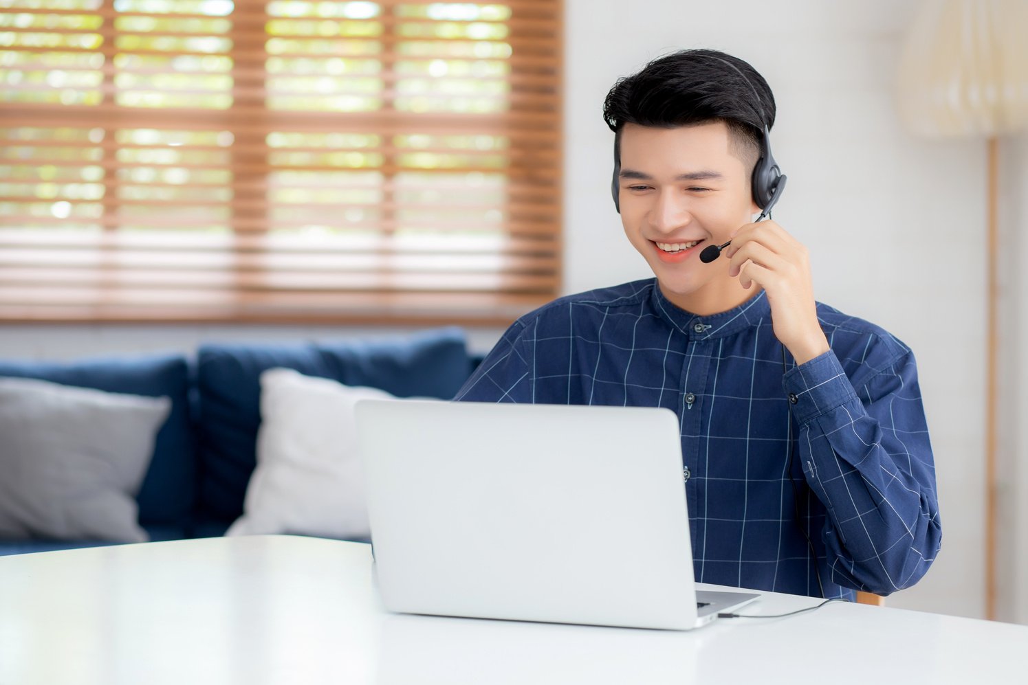 Businessman Working on Laptop Computer 